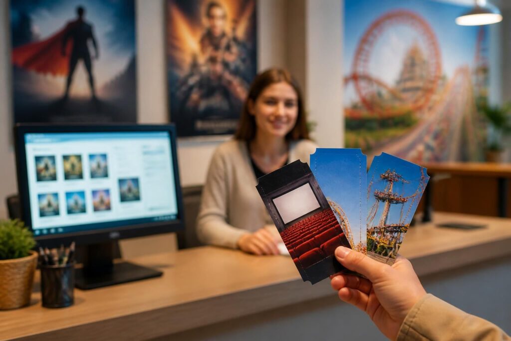 découvrez notre billetterie comité d'entreprise pour accéder facilement à des billets cinéma et parcs d'attractions à tarifs préférentiels, réservés aux salariés.
