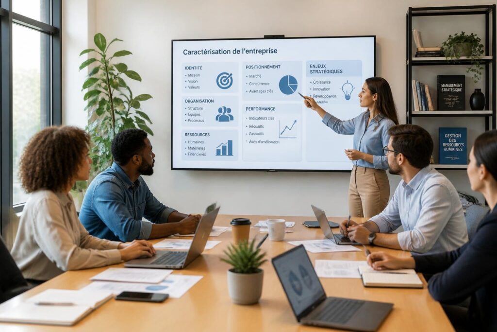 découvrez la caractérisation d'une entreprise en stmg avec une définition claire et un tableau explicatif pour mieux comprendre les concepts de management.