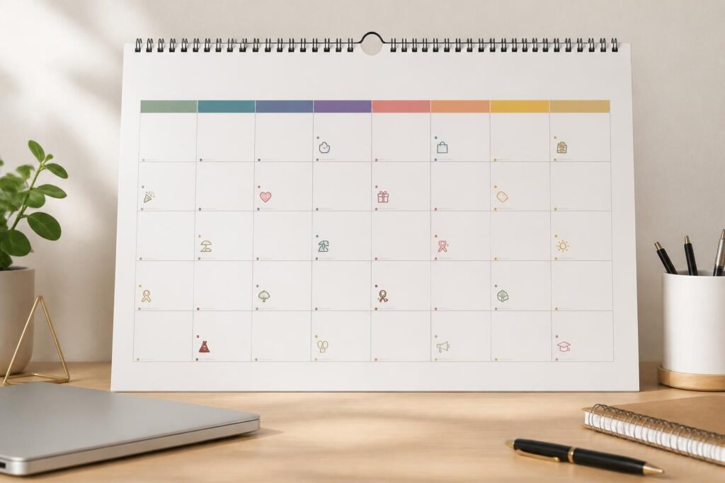 découvrez le calendrier 2026 des marronniers marketing, regroupant tous les événements récurrents incontournables pour planifier efficacement vos campagnes et optimiser votre communication toute l'année.