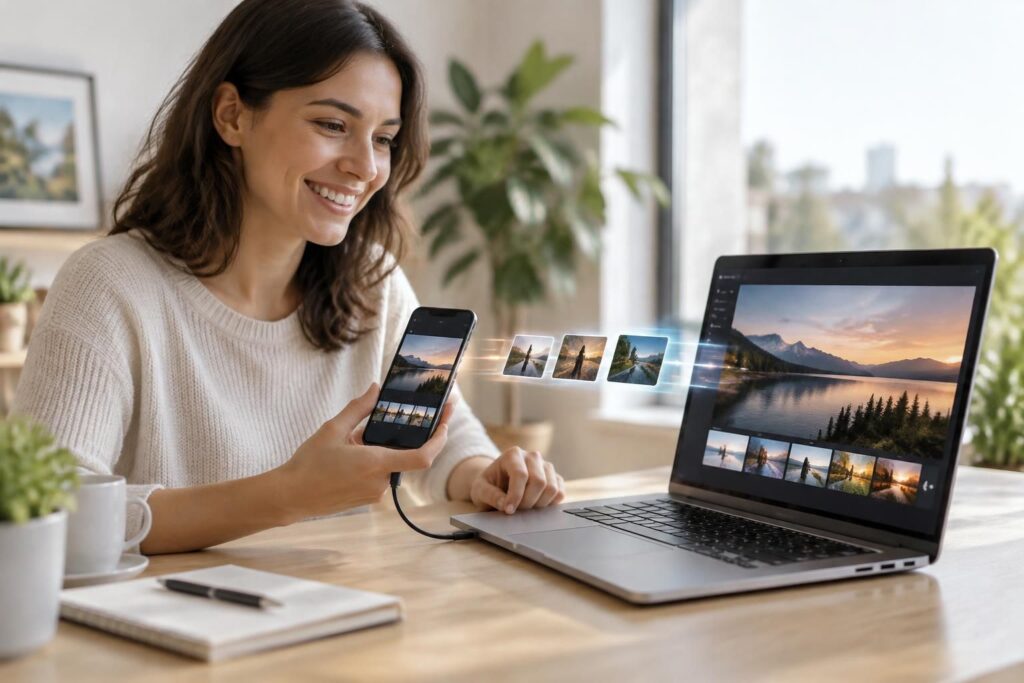 découvrez comment transférer facilement et gratuitement vos vidéos sur ordinateur, depuis un téléphone, une tablette ou un autre appareil.